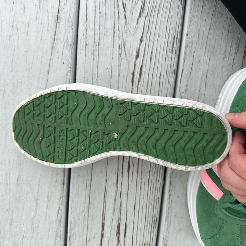 Adidas VL Court Bold Sneaker Pink and Green size 7 - Picture 9 of 10